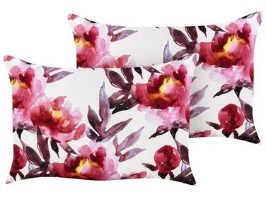 Sett med 2 utendørsputer LANROSSO Blomstermønster 40 x 60 cm Rosa v:3152715 Sett med 2 utendørsputer LANROSSO Blomstermønster 40 x 60 cm Rosa v:3152715