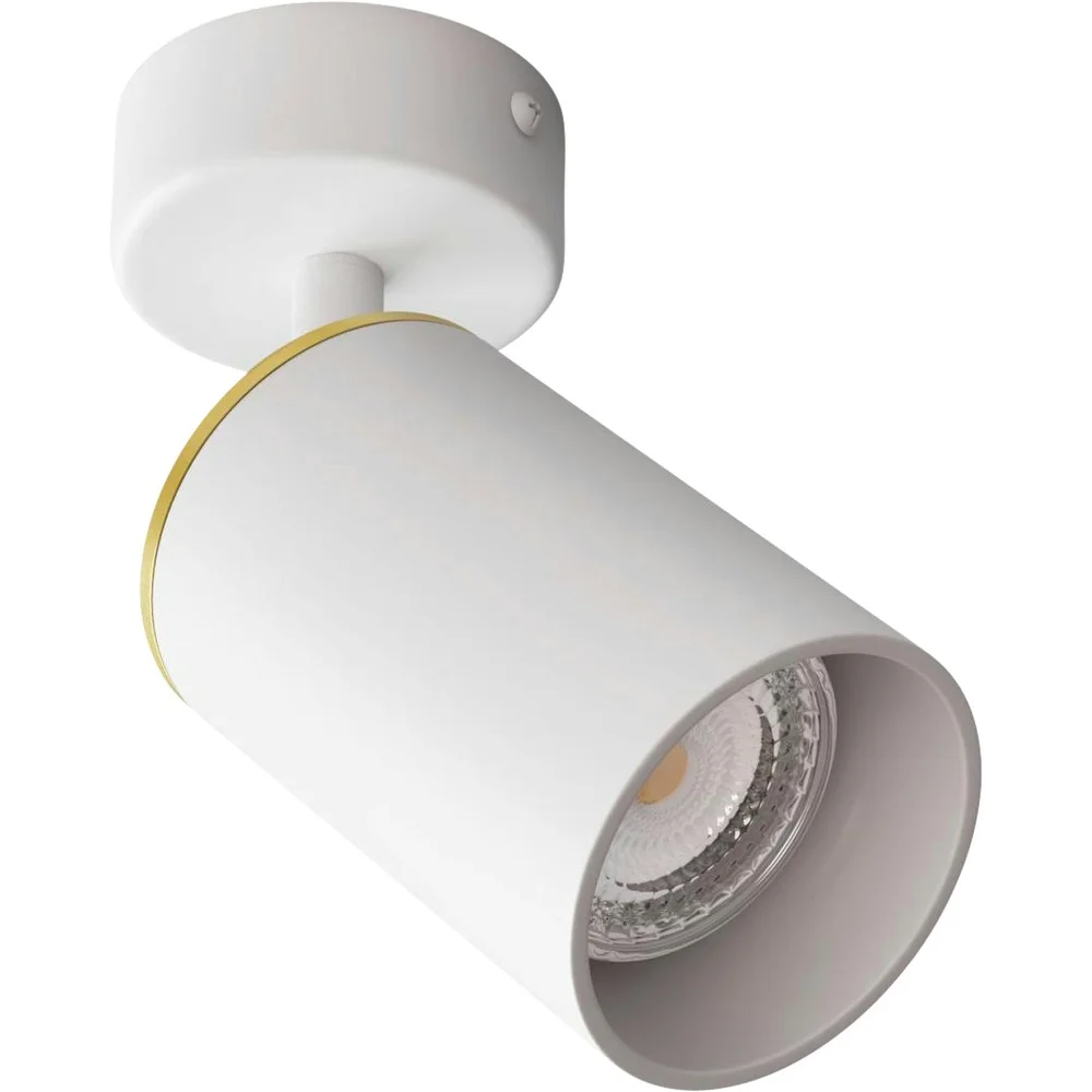 Edgespot Single 65 Spotlight, Hvit / Messing v:782849 Edgespot Single 65 Spotlight, Hvit / Messing v:782849