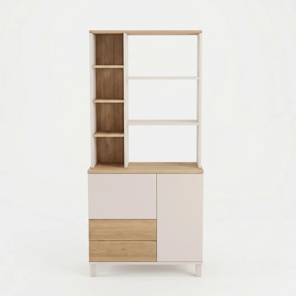 Bokhylle Hanah Home Mood (85,2 x 187,8 x 35 cm) Sand Oak v:5053757