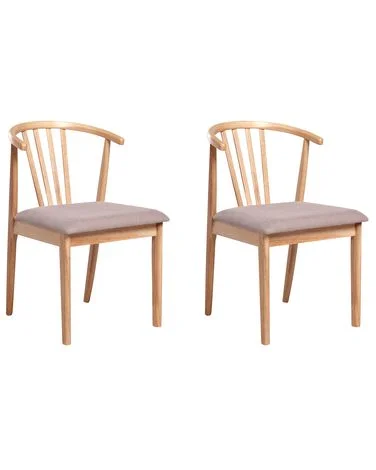 Sett med 2 spisestoler CRAIG Heltre Lysebrun/taupe v:3356726 Sett med 2 spisestoler CRAIG Heltre Lysebrun/taupe v:3356726