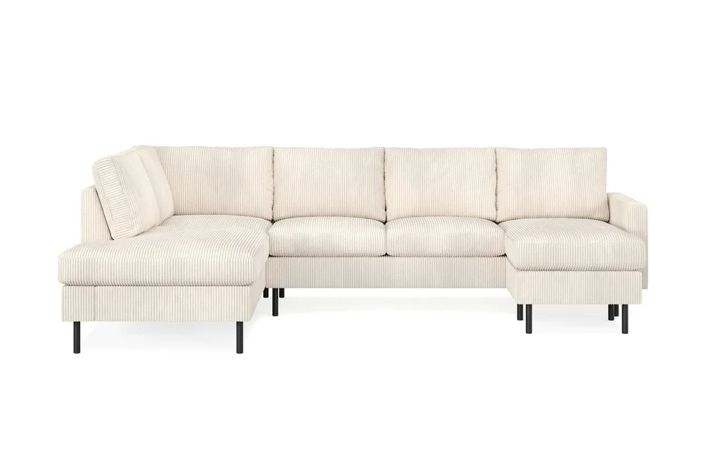 Peppe 4-seters Venstrevendt U-formet Sofa med Divan og Sjeselong i Manchester v:7059454