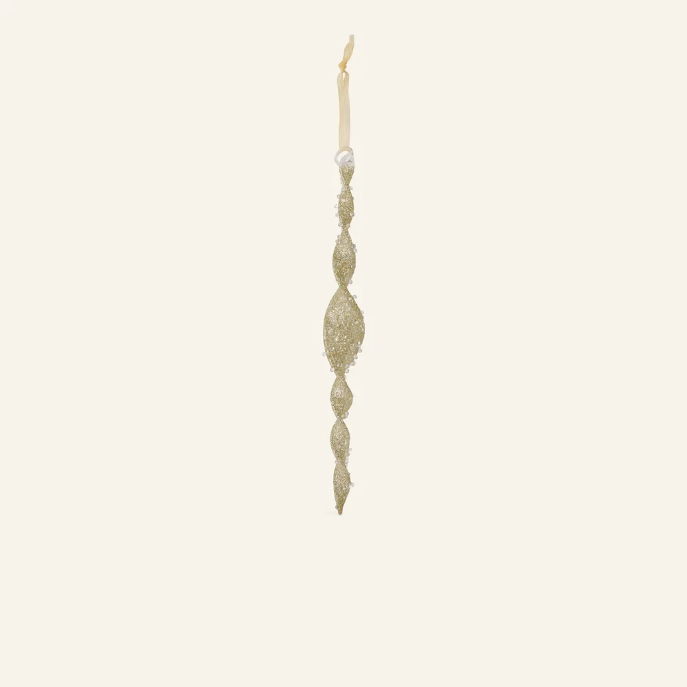 Juletrepynt sølv - 2,7x1x22 cm v:7704701