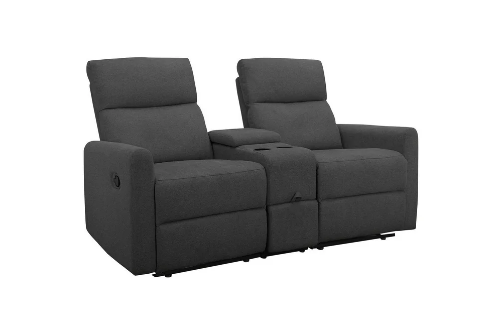 Recliner Dacoulas Antrasitt, Stoff/tre v:6618325
