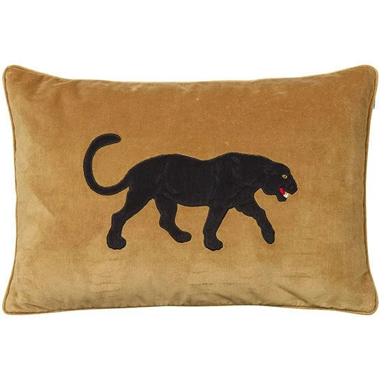 Embroidered Black Panther Putetrekk 40x60 cm, Masala Yellow v:4006618
