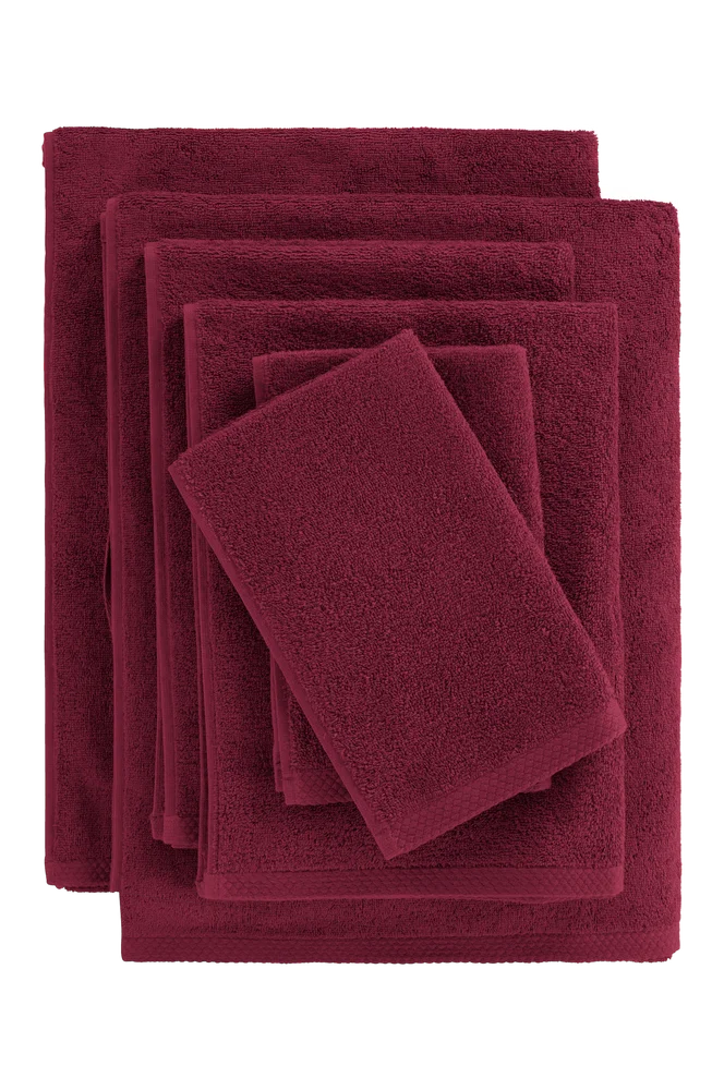 DARCY håndklesett i 6-pack - Rød - Tekstiler | m v:6974500