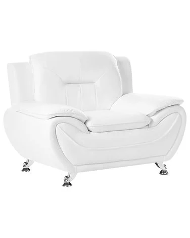 Lenestol LEIRA Kunstskinn Hvit v:2732575