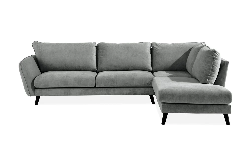Trend Lyx 4-seters Høyrevendt L-formet Sjeselongsofa i Stoff v:8022194
