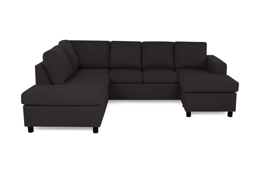 Crazy 4-seters Venstrevendt U-formet Large Sofa med Divan og Sjeselong i Stoff v:7851691