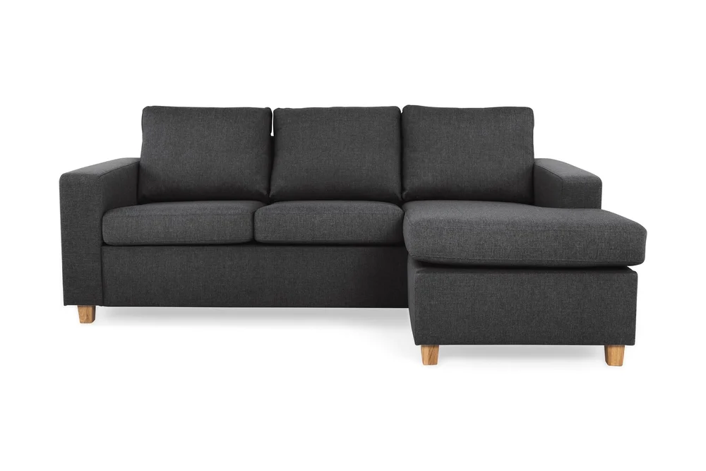 Crazy 3-seters Vendbar L-formet Sjeselongsofa i Stoff v:6895655
