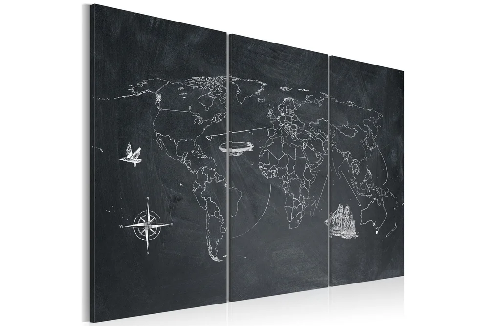 Bilde Travel around the world trip fabrics 90x60 v:3676774