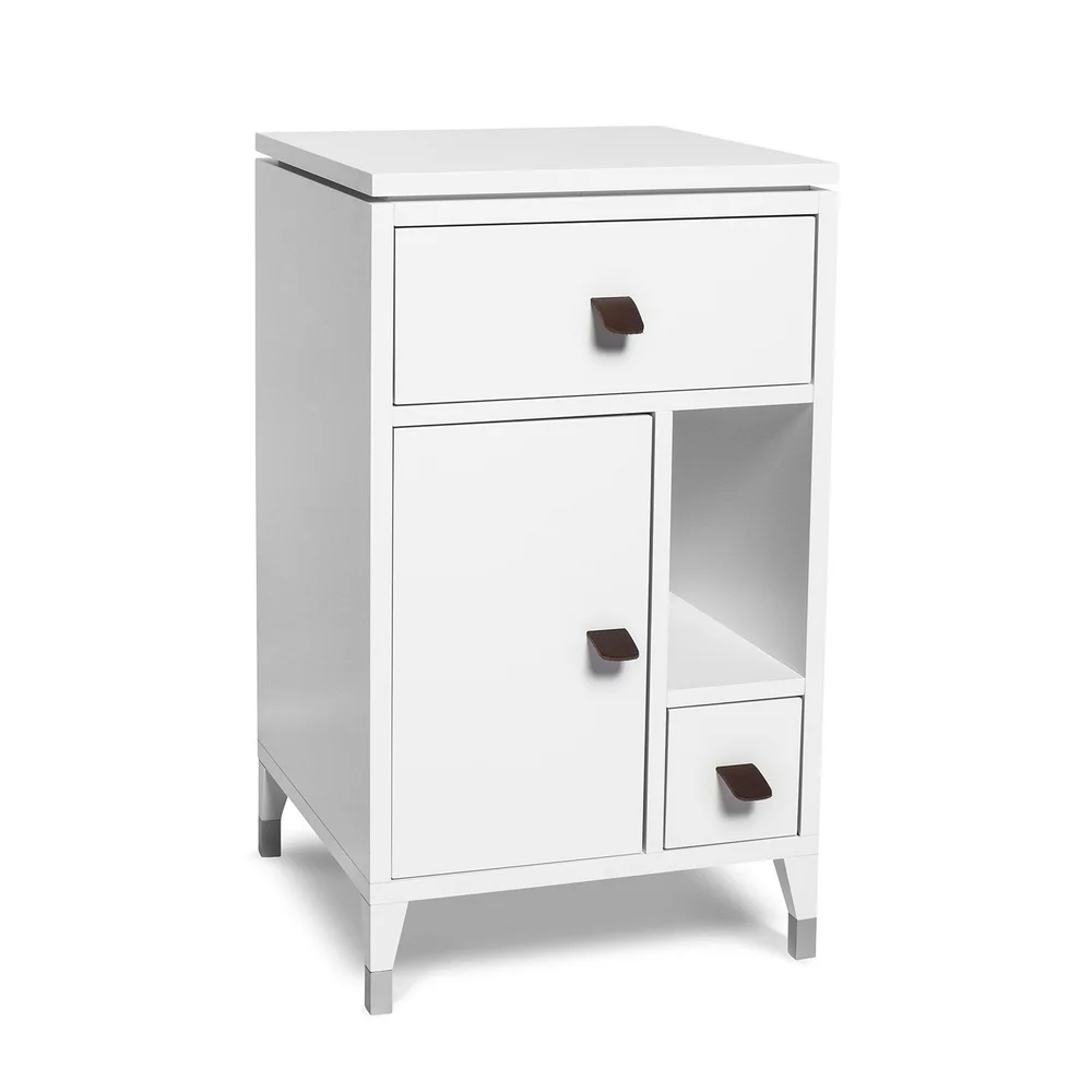 Abisko Bedside Table Short Legs, White Lacquer v:8148878