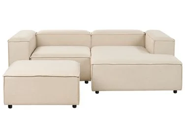 Modulær hjørnesofa 2-seters ARDAL med fotskammel Beige Venstrevendt v:9372482 Modulær hjørnesofa 2-seters ARDAL med fotskammel Beige Venstrevendt v:9372482
