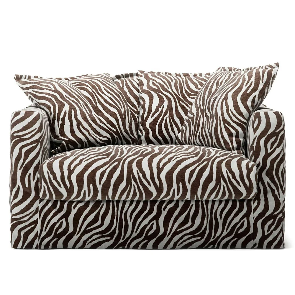 Le Grand Air Love Seat Chenille, Zebra v:9441441