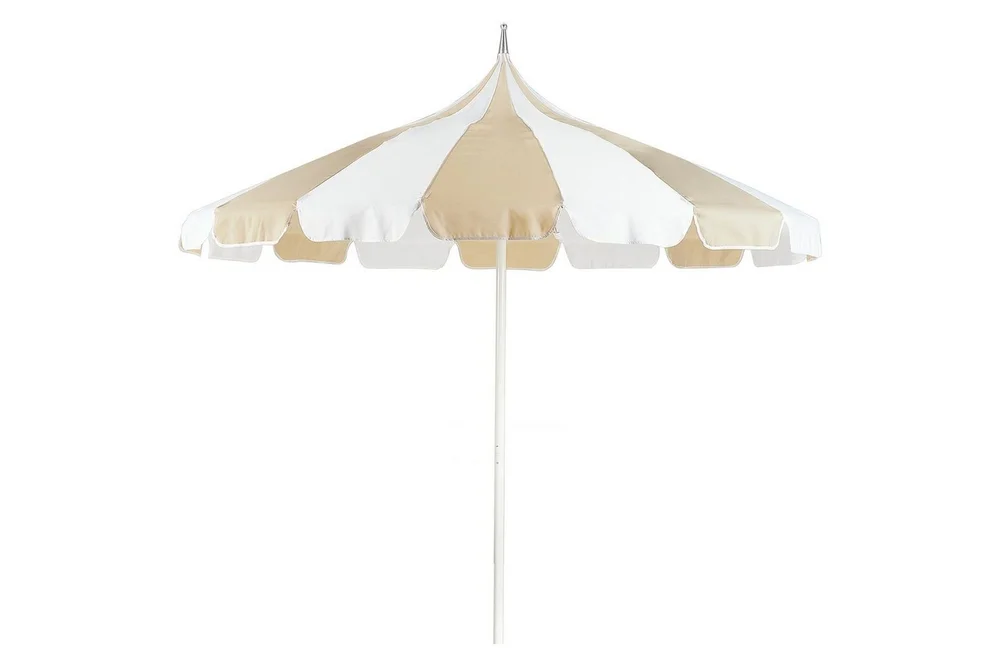 Balkongparasoll Beliani Minoa Beige Beige||White v:3970024