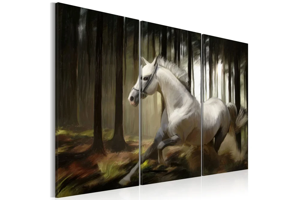 Bilde A White Horse In The Midst Of The Trees 120×80 v:4641178 Bilde A White Horse In The Midst Of The Trees 120×80 v:4641178