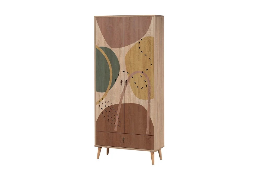 Bertoaria Garderobe 80x190 cm Brun v:5487997