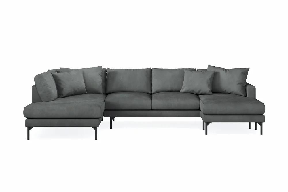 Menard 4-seters Venstrevendt Stor U-formet Dyp Sofa med Divan og Sjeselong i Manchester v:8885331