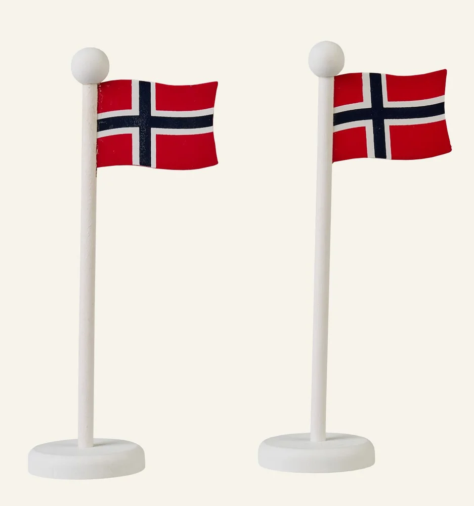 Flaggpynt multi rød – 15,5 cm v:5554929