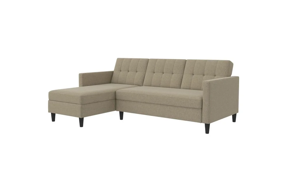 Sovesofa Hartford 213x153x82 cm, Cappucino, Linstoffutseende (100 % polyester) v:5814339