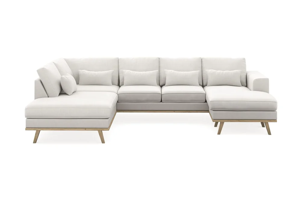 Copenhagen Compact 4-seters Venstrevendt U-formet Sofa med Divan og Sjeselong i Stoff v:5272265