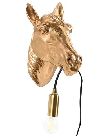 Vegglampe Hest PHILIPPE Gull v:3835094