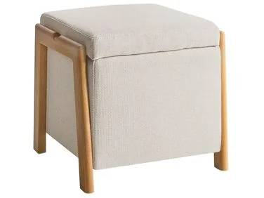 Puff med oppbevaring EDLAND 45 cm Lys beige v:3167007