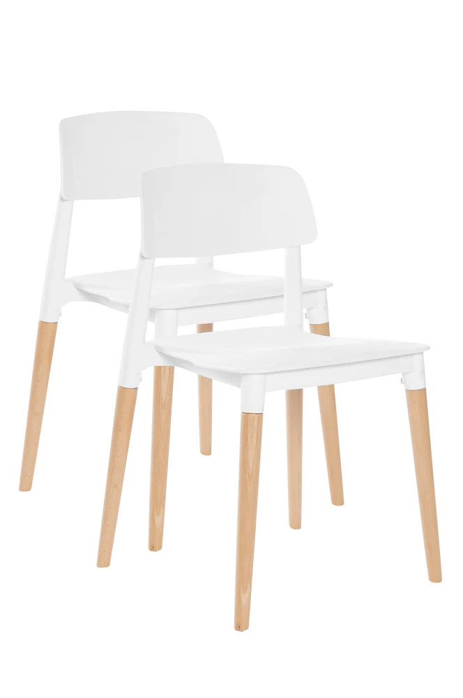 HALMSTAD stol 2-pk - Hvit m v:6318723