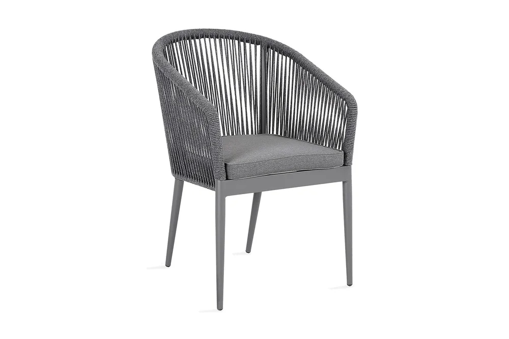 Stol ECCO 57x65xH81cm grå/aluminium v:1240061