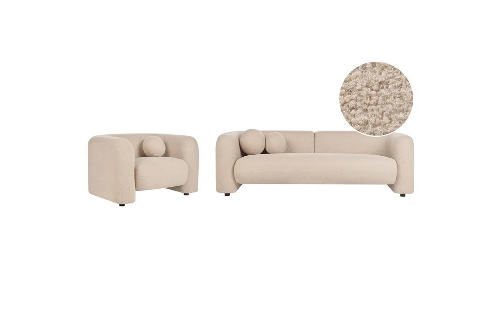 4-sits Soffgrupp Beliani Leiren Beige Beige v:4492858 4-sits Soffgrupp Beliani Leiren Beige Beige v:4492858