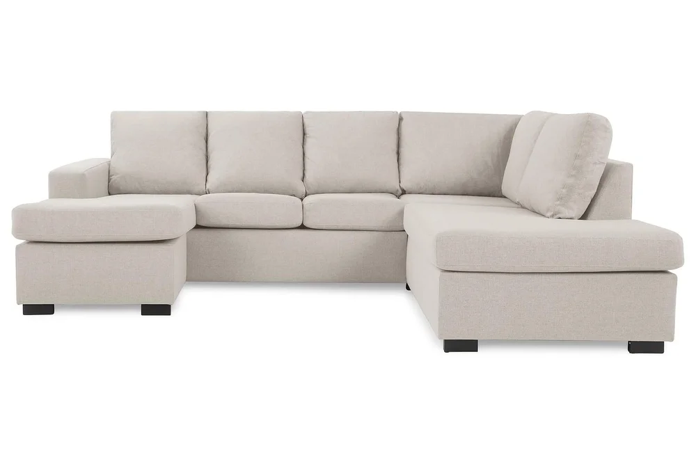 Crazy 4-seters Høyrevendt U-formet Small Sofa med Divan og Sjeselong i Stoff v:1952103 Crazy 4-seters Høyrevendt U-formet Small Sofa med Divan og Sjeselong i Stoff v:1952103