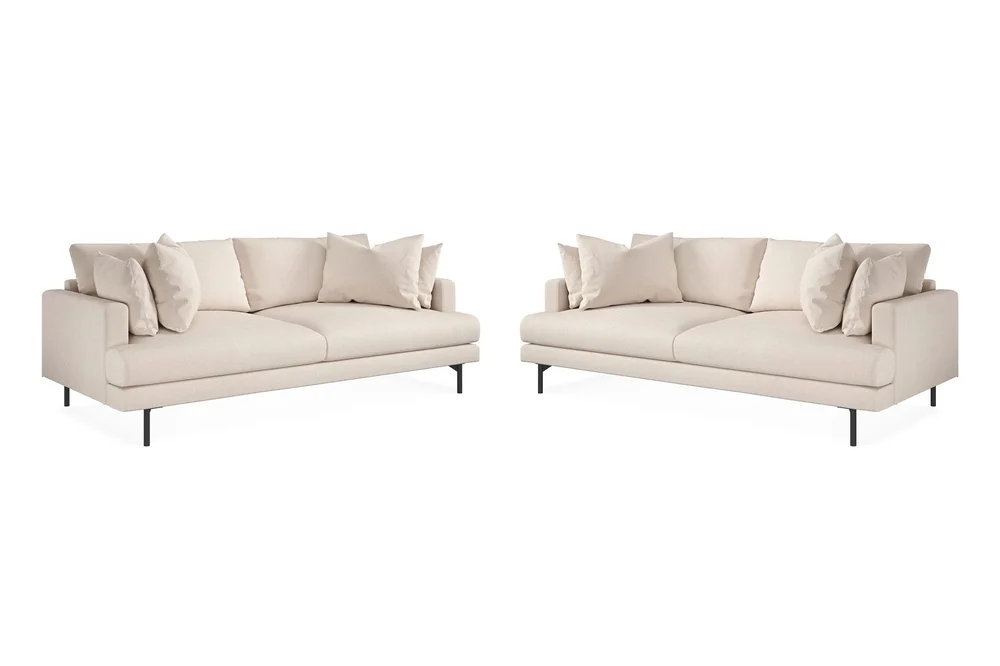 Menard Sofagruppe 4-seters + 4-seters Dyp Stoffsofa 225 cm bred v:2897297