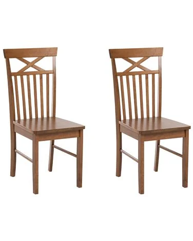 Sett med 2 spisestoler HOUSTON Heltre Brun v:3500914