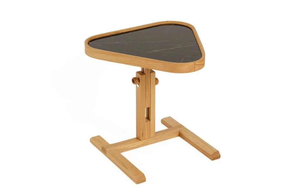 Sidebord Wallxpert Opus Ucgen (46 x 43 x 46 cm) Eik Svart Marmor v:8026379