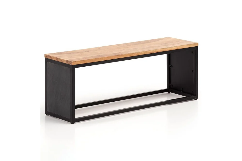 Benke Wohnling Industriell massivtre akasie sete steinlook metallramme v:6639255 Benke Wohnling Industriell massivtre akasie sete steinlook metallramme v:6639255