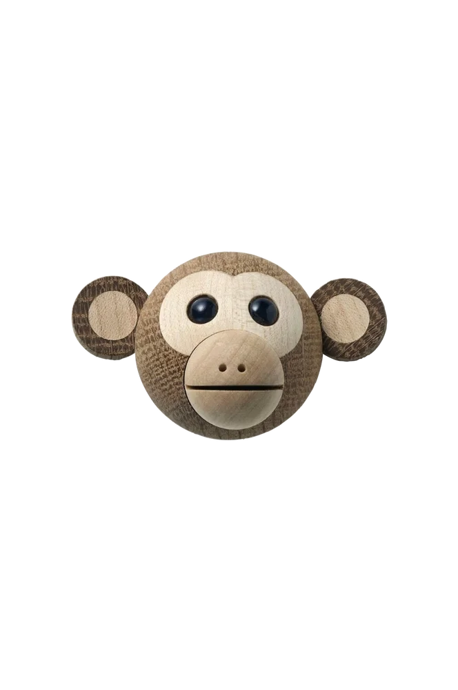 Magnet i tre Magnetic Jolly Monkey 4,5 cm - Natur - Dekor | m v:814143