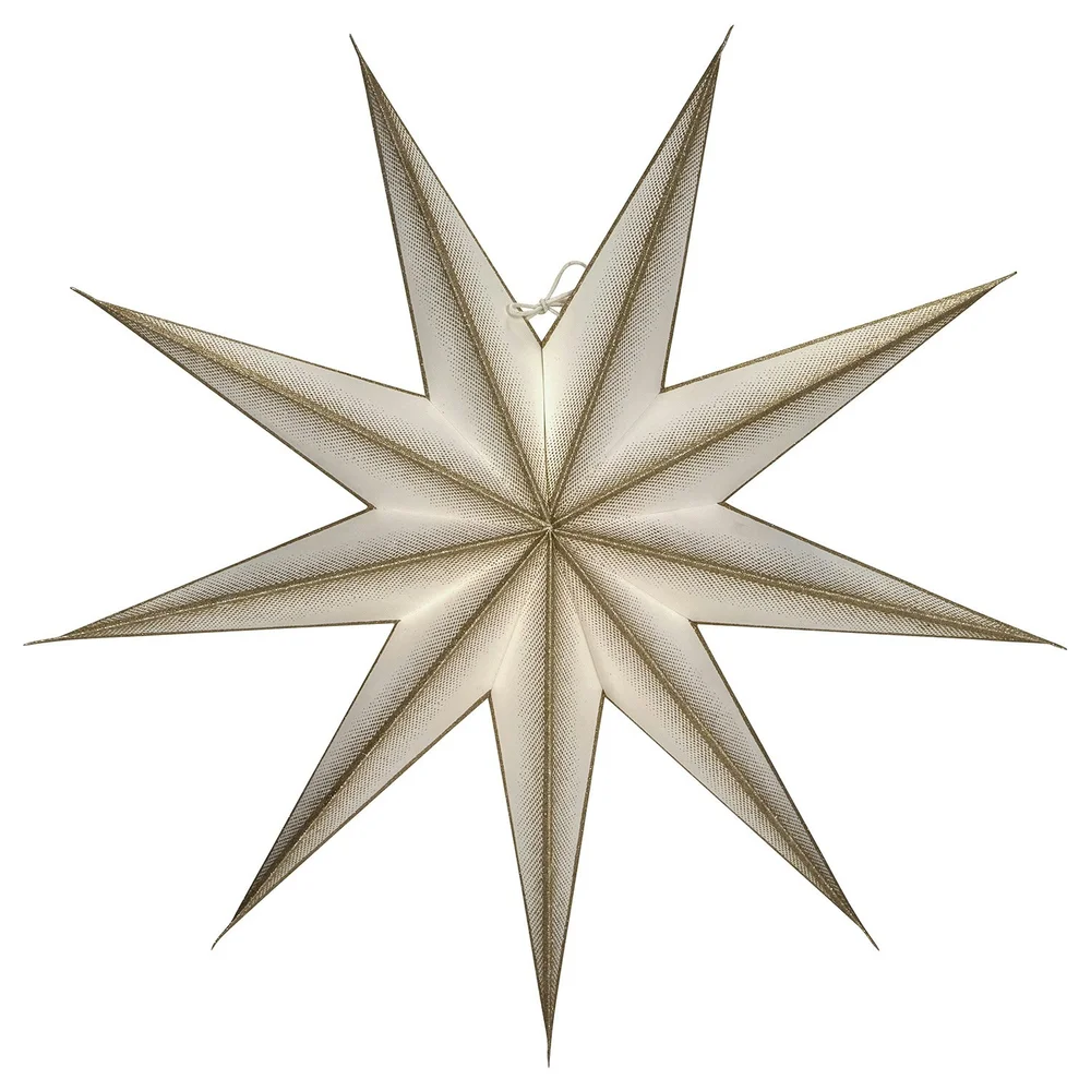 9 Point Stjerne Ø60cm, Off-white/Champagne v:6541397
