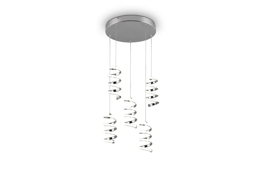 Trio Lighting Laola LED Taklampe 5L krom 4000K v:3354317 Trio Lighting Laola LED Taklampe 5L krom 4000K v:3354317