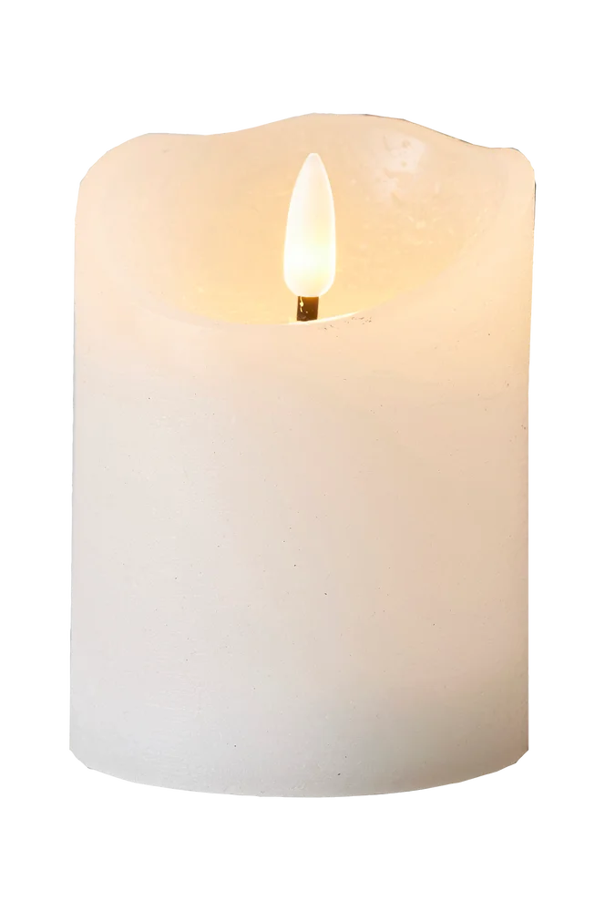 LED-lys Rustikk 10 cm - Hvit - Dekor | m v:2630029