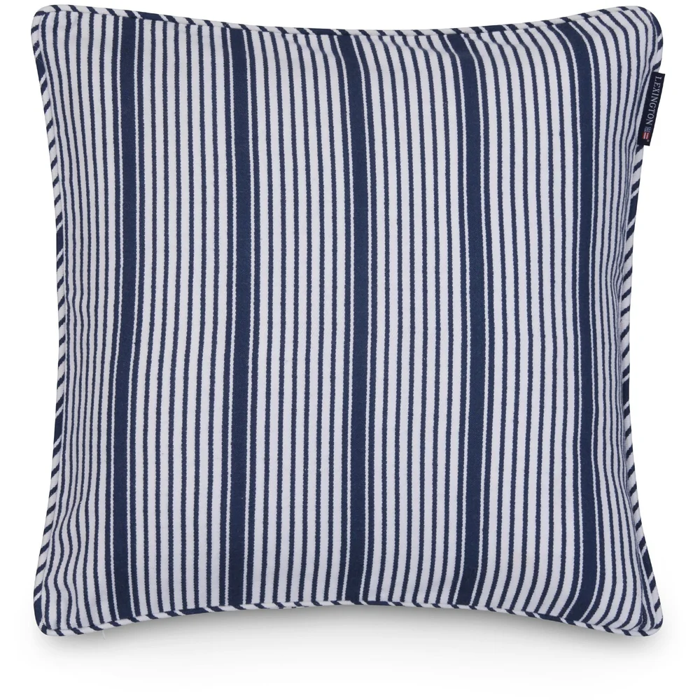 Classic Striped Organic Cotton Twill Putetrekk 50×50 cm, Hvit / Marineblå v:8869654 Classic Striped Organic Cotton Twill Putetrekk 50×50 cm, Hvit / Marineblå v:8869654