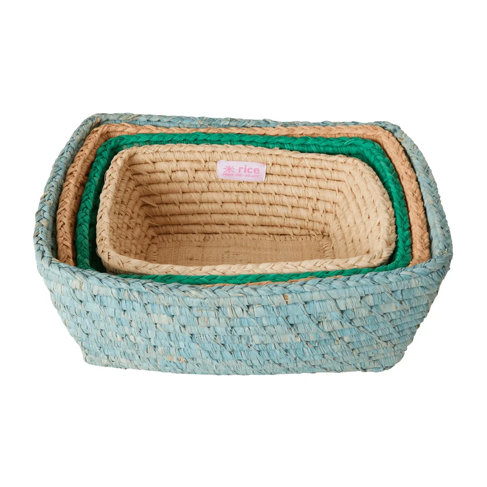Rice raffia brødkurv 4 deler v:9358194