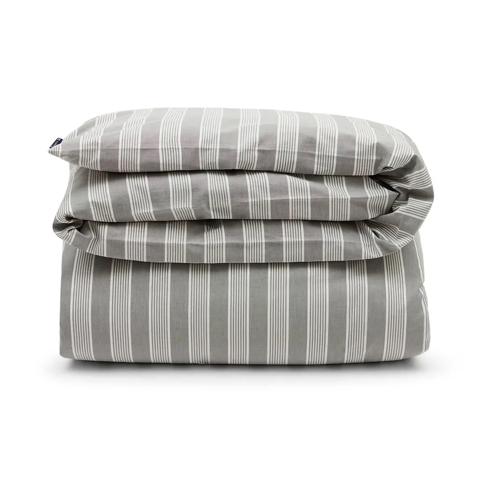 Striped dynetrekk i lyocell og bomulls påslakan 220x220 cm v:1779447