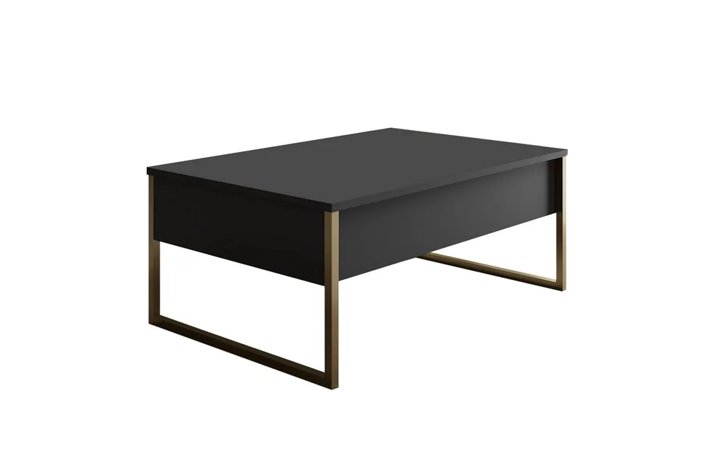 Luxe Sofabord 90x40 cm Svart/Gull v:9789900