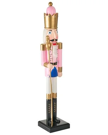 Dekorativ figur TROSAAN 90 cm Nøtteknekker Rosa v:4712669