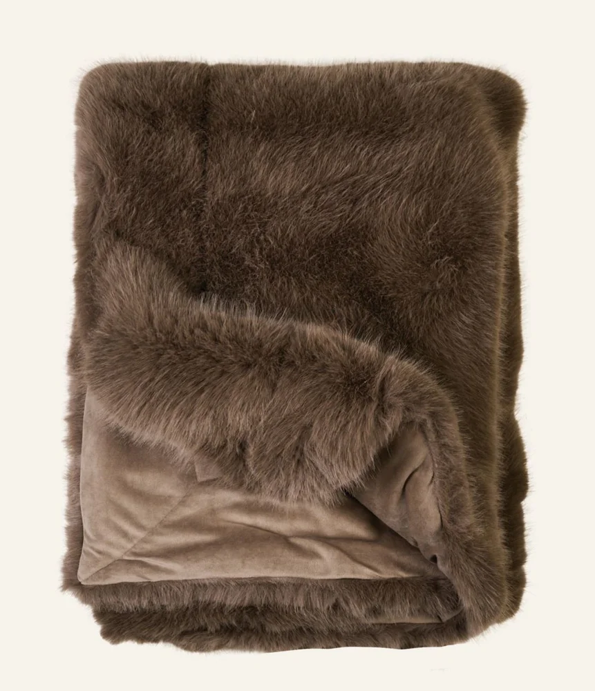 Pelspledd taupe – 130×170 cm v:8365934