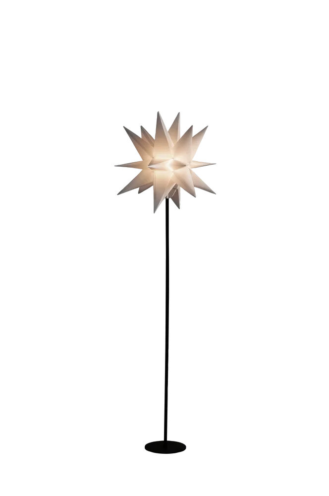 3-D Plaststjerne LED høyde 120 cm – Hvit – Belysning | m v:8362313