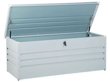 Oppbevaringsboks CEBROSA 165 cm 70 cm Metall Lysegrå v:7285393