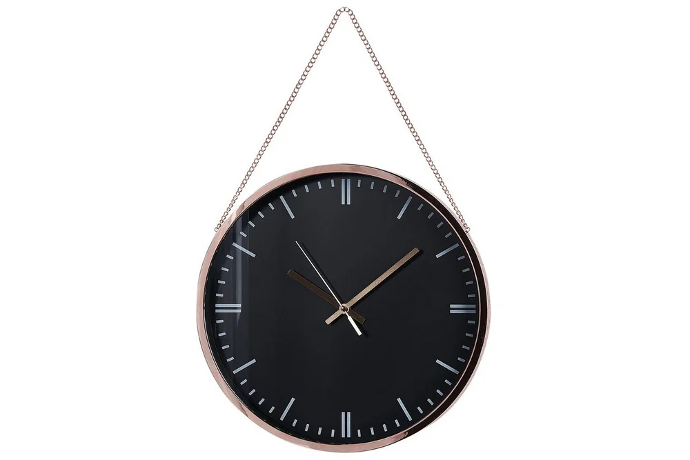 Väggklocka Beliani Bezas Black||Copper v:6363466 Väggklocka Beliani Bezas Black||Copper v:6363466