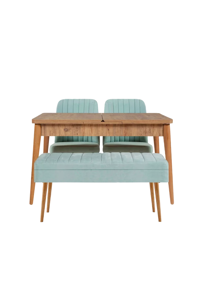 Sett med bord og stoler (4 deler) – Gina – Brun m v:4370417 Sett med bord og stoler (4 deler) – Gina – Brun m v:4370417