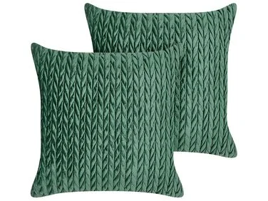 Sett med 2 pynteputer ECLIPTA 45 x 45 cm Grønn Ensfarget v:5064010 Sett med 2 pynteputer ECLIPTA 45 x 45 cm Grønn Ensfarget v:5064010