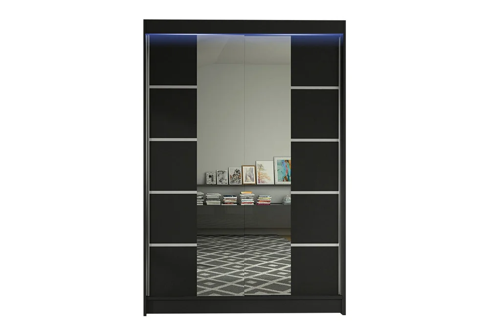 Liverpool Garderobe med Speil 120x200 cm v:8879110